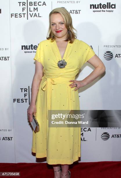 Elisabeth Moss attends Tribeca Shorts: "Tokyo Project" premiere at Regal Battery Park Cinemas on April 22, 2017 in New York City. (Photo by Donna...