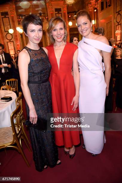 Julia Koschitz, Franziska Weisz and Patricia Aulitzky during the ROMY award at Hofburg Vienna on April 22, 2017 in Vienna, Austria.