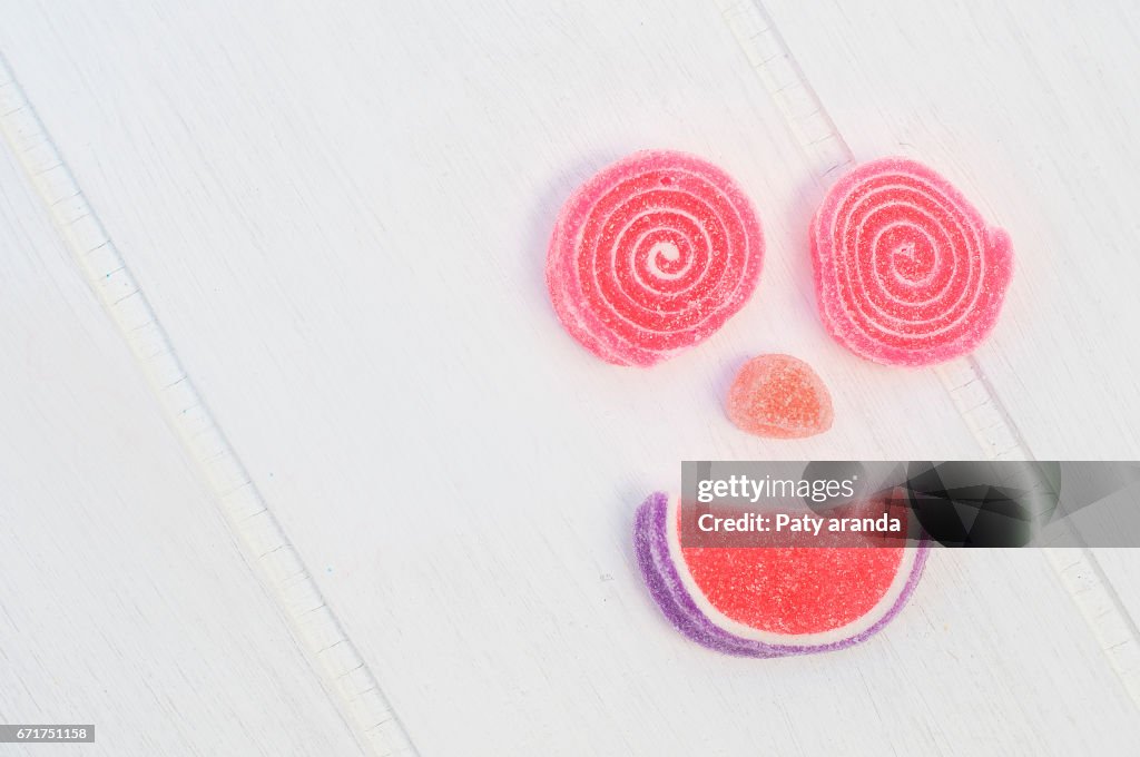 A candy smiling