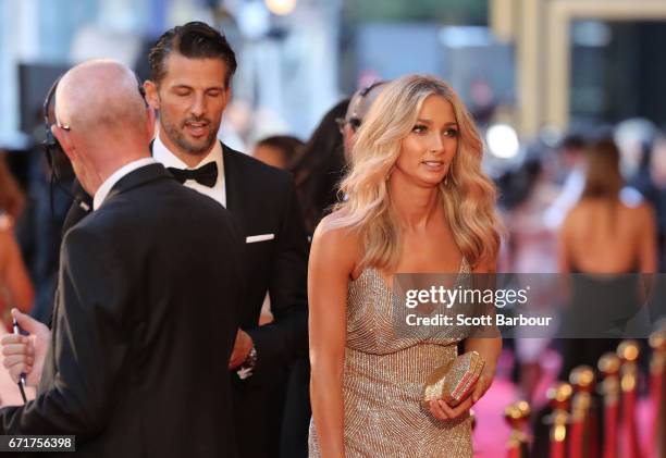 Tim Robards and Anna Heinrich arrive at the 59th Annual Logie Awards at Crown Palladium on April 23, 2017 in Melbourne, Australia.