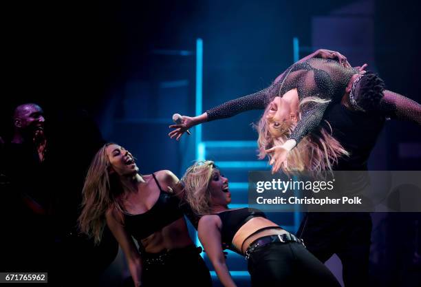 Lady Gaga performs on the Coachella Stage during day 2 of the 2017 Coachella Valley Music & Arts Festival at the Empire Polo Club on April 22, 2017...