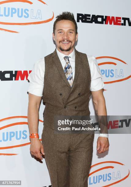 Actor Travis Aaron Wade attends the Lupus LA's 2017 Orange Ball: Rocket To A Cure at The California Science Center on April 22, 2017 in Los Angeles,...