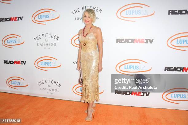 Actress Sharon Stone attends the Lupus LA's 2017 Orange Ball: Rocket To A Cure at The California Science Center on April 22, 2017 in Los Angeles,...