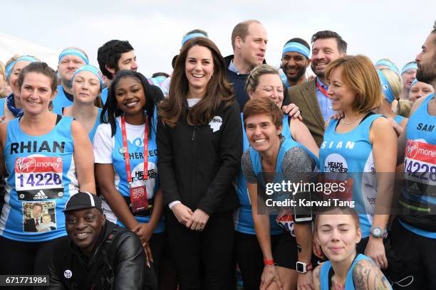 Catherine, Duchess of Cambridge and Prince William, Duke of Cambridge attend the 2017 Virgin Money London Marathon on April 23, 2017 in London,...