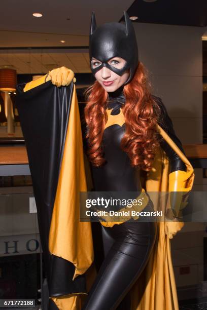 Cosplayer dressed as Batgirl attends C2E2 Chicago Comic and Entertainment Expo McCormick Place on April 22, 2017 in Chicago, Illinois.