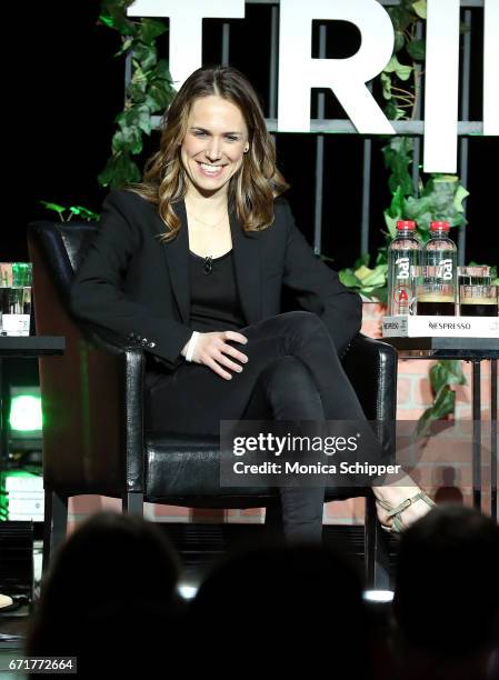 Executive Vice President of Digital Product at National Geographic Partners Rachel Webber speaks on stage at "Tribeca Talks: Kathryn Bigelow & Imraan...