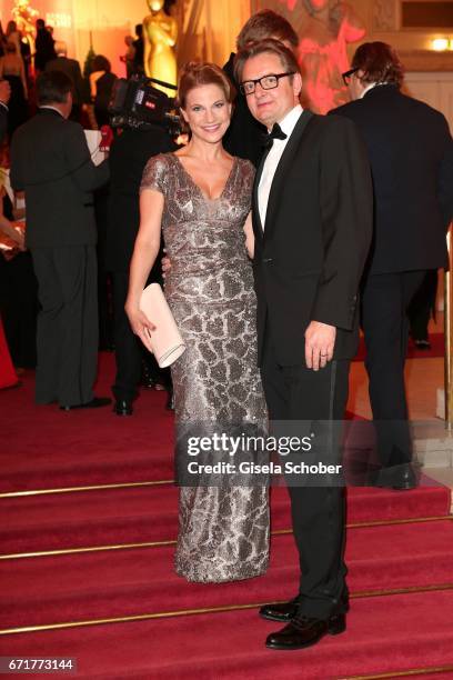 Kristina Sprenger and Gerald Gerstbauer during the ROMY award at Hofburg Vienna on April 22, 2017 in Vienna, Austria.