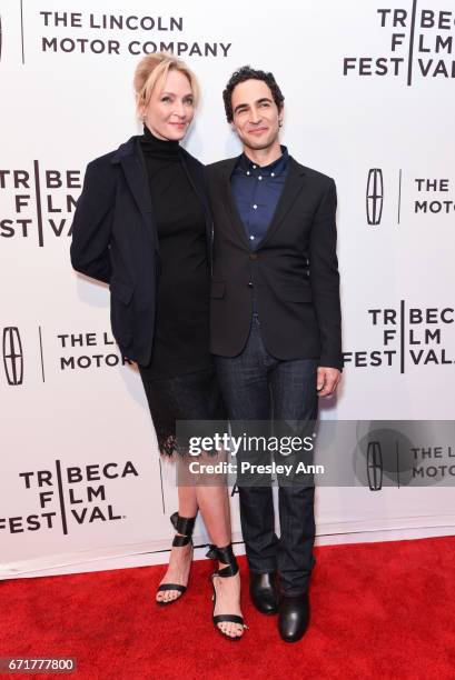 Uma Thurman and Zac Posen attend "House of Z" Premiere - 2017 Tribeca Film Festival at SVA Theatre 1 on April 22, 2017 in New York City.