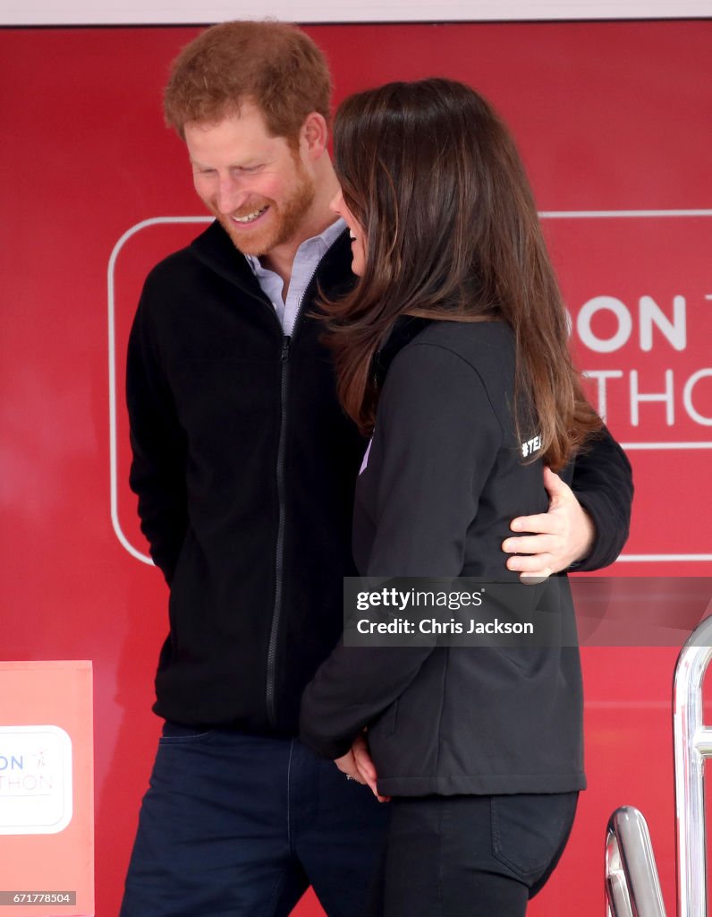 The Duke & Duchess Of Cambridge And Prince Harry Attend The Virgin Money London Marathon