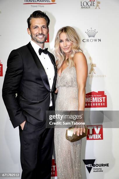 Tim Robards and Anna Heinrich arrives at the 59th Annual Logie Awards at Crown Palladium on April 23, 2017 in Melbourne, Australia.