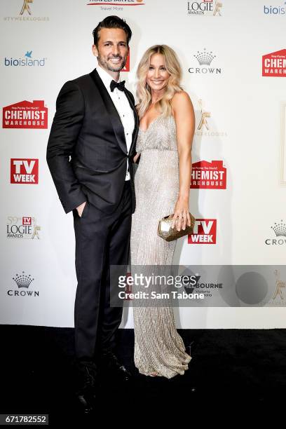 Tim Robards and Anna Heinrich arrives at the 59th Annual Logie Awards at Crown Palladium on April 23, 2017 in Melbourne, Australia.