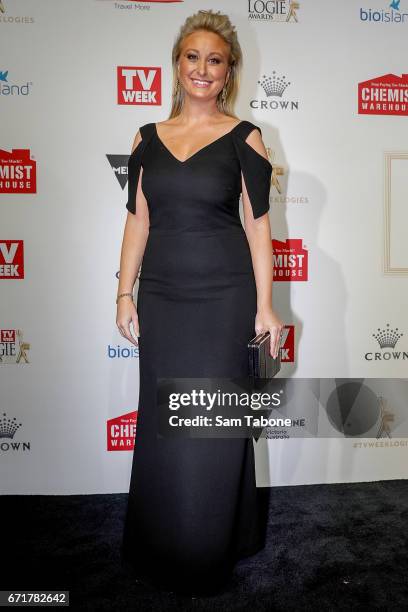 Jane Bunn arrives at the 59th Annual Logie Awards at Crown Palladium on April 23, 2017 in Melbourne, Australia.