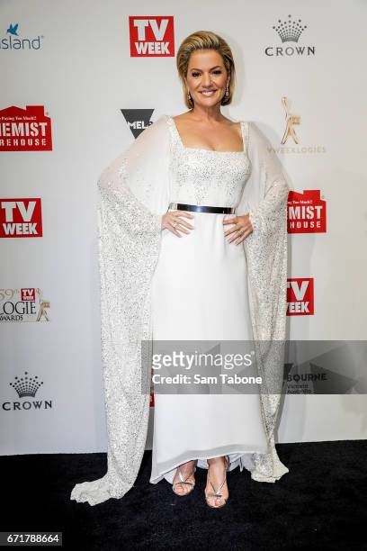 Sandra Sully arrives at the 59th Annual Logie Awards at Crown Palladium on April 23, 2017 in Melbourne, Australia.