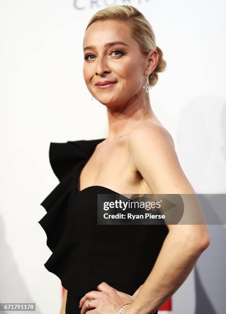 Asher Keddie arrives at the 59th Annual Logie Awards at Crown Palladium on April 23, 2017 in Melbourne, Australia.