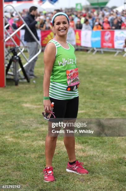 Nina Hossain poses for a photo ahead of participating in The Virgin London Marathon on April 23, 2017 in London, England.