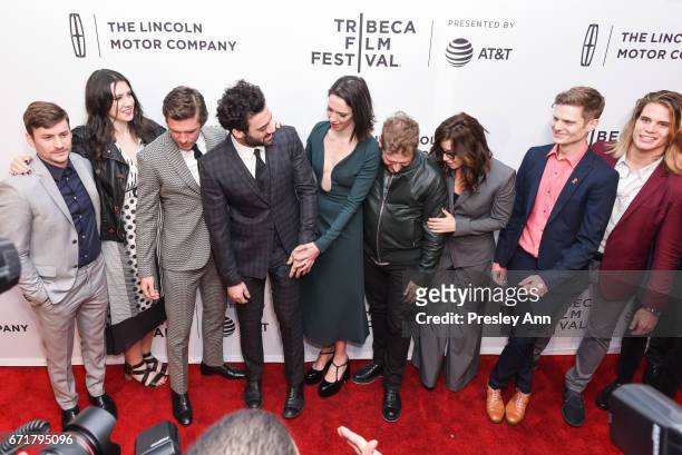 Dan Stevens, Morgan Spector, Rebecca Hall, Brian Crano, Gina Gershon, David Cray attend "Permission" Premiere - 2017 Tribeca Film Festival at SVA...