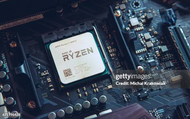 amd ryzen 1800x processor - processor stock pictures, royalty-free photos & images