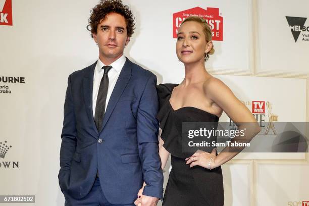 Vincent Fantauzzo and Asher Keddy arrives at the 59th Annual Logie Awards at Crown Palladium on April 23, 2017 in Melbourne, Australia.