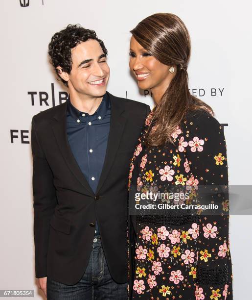 Fashion designer Zac Posen and model Iman attend the 'House of Z' Premiere during 2017 Tribeca Film Festival at SVA Theatre on April 22, 2017 in New...