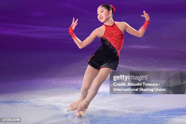 Rion Sumiyoshi of Japan performs in the gala exhibition during the day 4 of the ISU World Team Trophy 2017 on April 23, 2017 in Tokyo, Japan.