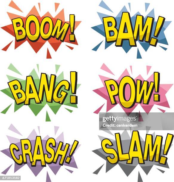 cartoon effects - fire explosion stock illustrations