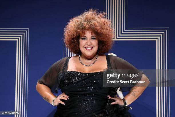 Singer Casey Donovan poses during the 59th Annual Logie Awards at Crown Palladium on April 23, 2017 in Melbourne, Australia.