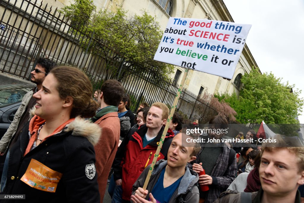 'March for Science' Protest In Paris