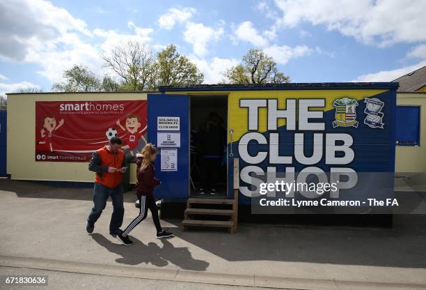 Supporters make their way to the match between Birmingham City and Sunderland Ladies in The WSL Spring Series at The Automated Technology Group...