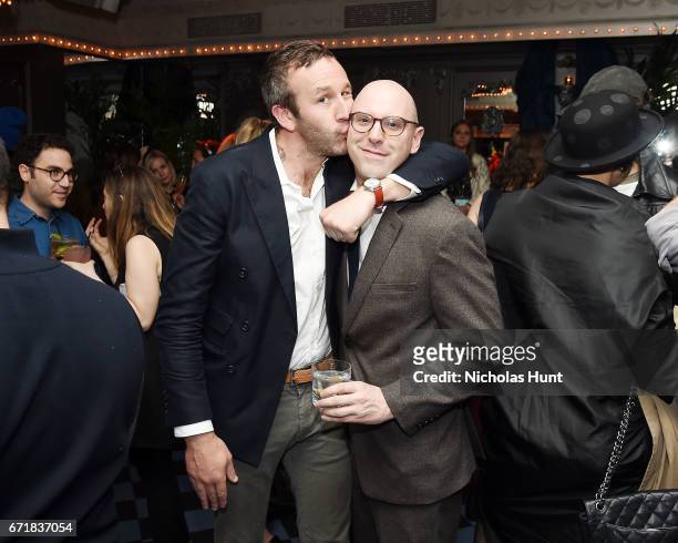 Chris O'Dowd and Director Russell Harbaugh attend the 2017 Tribeca Film Festival After Party For Love After Love At Up And Down at Up&Down on April...