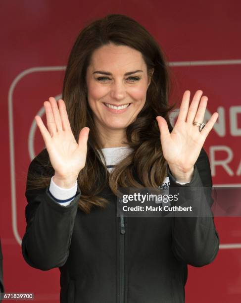 Catherine, Duchess of Cambridge during the 2017 Virgin Money London Marathon on April 23, 2017 in London, England.