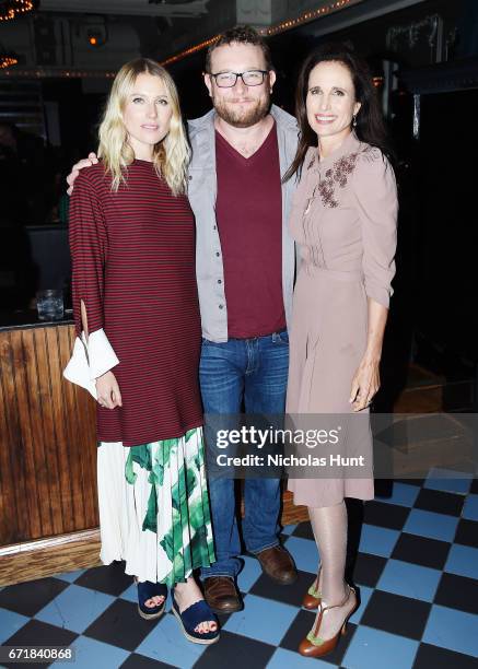 Dree Hemmingway, James Adomian and Andie MacDowell attend the 2017 Tribeca Film Festival After Party For Love After Love At Up And Down at Up&Down on...