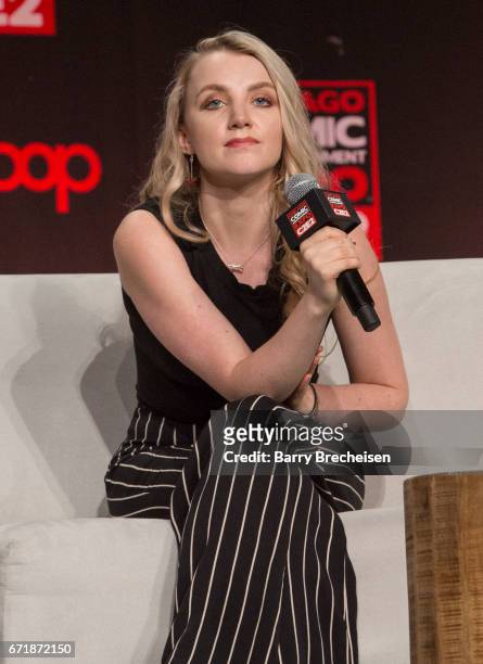 Actress Evanna Lynch during the 2017 C2E2 Chicago Comic & Entertainment Expo at McCormick Place on April 22, 2017 in Chicago, Illinois.