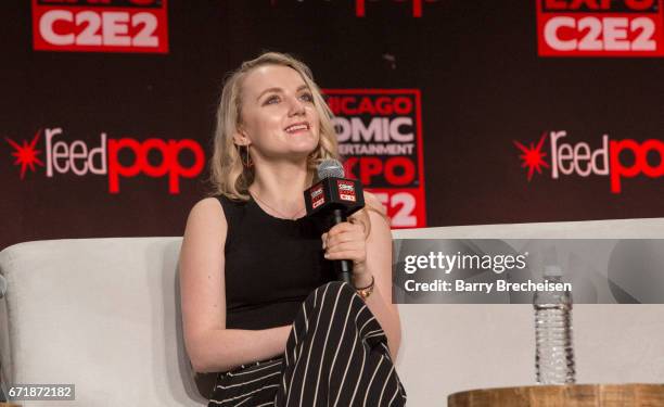 Actress Evanna Lynch during the 2017 C2E2 Chicago Comic & Entertainment Expo at McCormick Place on April 22, 2017 in Chicago, Illinois.