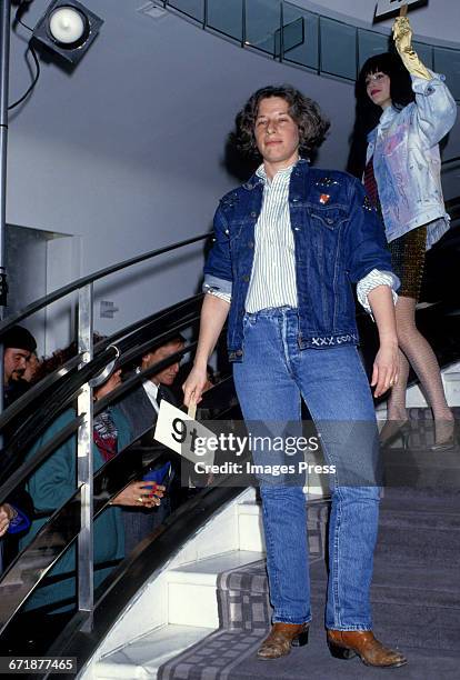 Fran Lebowitz attends the Celebrity Fashion Show Benefiting AIDS Patients of St. Vincent Hospital at Barney's circa 1986 in New York City.