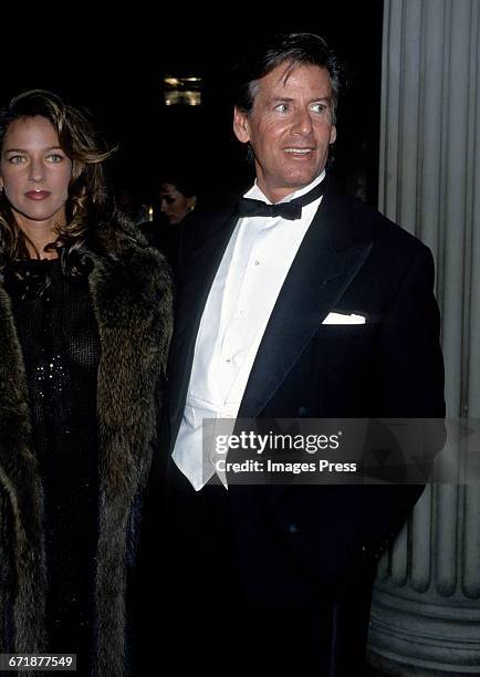 Calvin Klein and Kelly Klein attend the 1992 Metropolitan Museum of Art's Costume Institute Gala circa 1992 in New York City.