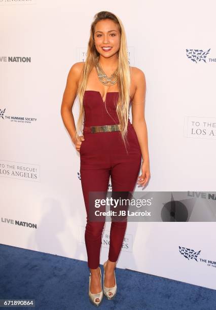 Tia Blanco attends the Humane Society of The United States' Annual To The Rescue! Los Angeles Benefit on April 22, 2017 in Hollywood, California.