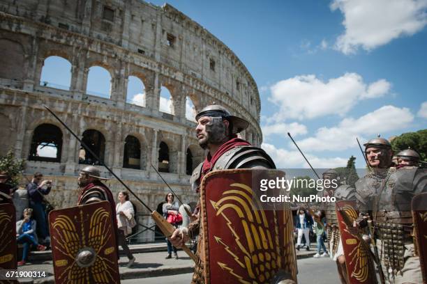 Historical parade for the celebrations of the 2770th anniversary of the foundation of Rome. Rome, April 23rd, 2017.