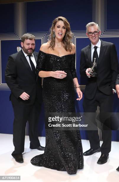 Peta Credlin poses with the Logie Award for Most Outstanding News Coverage 'Sky News Election Coverage, Sky News' during the 59th Annual Logie Awards...