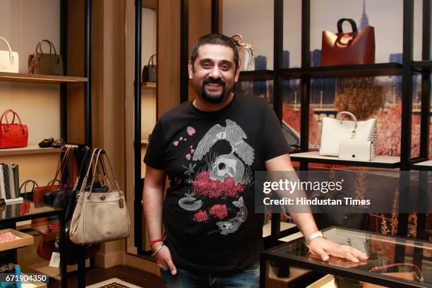 Designer Siddartha Tytler during the launch of iconic New York design label "Coach" store at DLF Emporio, Vasant Kunj, on April 20, 2017 in New...
