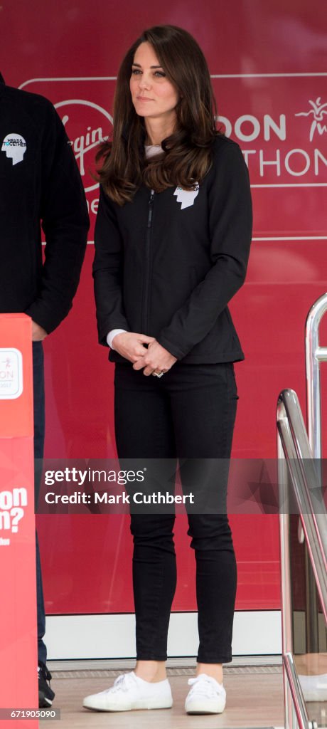 The Duke & Duchess Of Cambridge And Prince Harry Attend The Virgin Money London Marathon