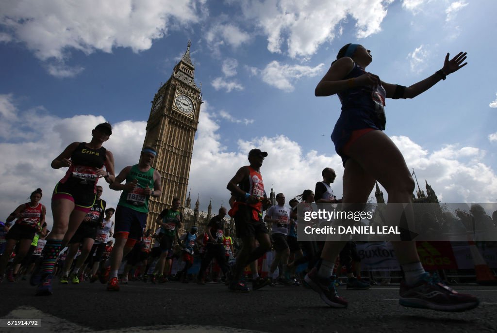 TOPSHOT-ATHLETICS-BRITAIN-MARATHON