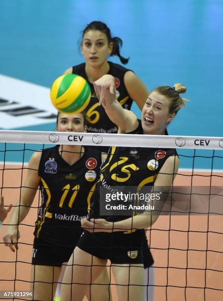Kimberly Hill of VakifBank Istanbul in action during the Volleyball European Champions League Women Final Four, Match for 1st and 2nd place between...