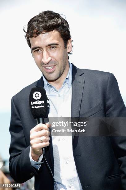 Retired soccer player Raul Gonzalez attends a roofop viewing party of El Clasico - Real Madrid CF vs FC Barcelona hosted by LaLiga at 230 Fifth...