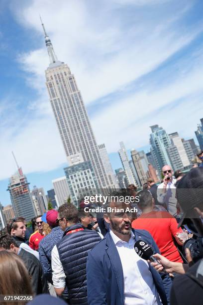 Retired soccer player Gianluca Zambrotta attends a roofop viewing party of El Clasico - Real Madrid CF vs FC Barcelona hosted by LaLiga at 230 Fifth...