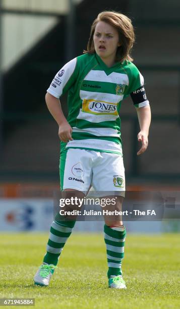 Ellie Curson of Yeovil Town Ladies in action during the WSL Spring Series Match between Yeovil Town Ladies and Liverpool Ladies at Huish Park on...