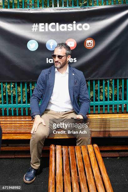 Retired soccer player Gianluca Zambrotta attends a roofop viewing party of El Clasico - Real Madrid CF vs FC Barcelona hosted by LaLiga at 230 Fifth...