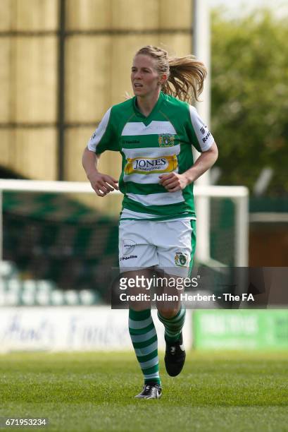 Natalie Haigh of Yeovil Town Ladies in action during the WSL Spring Series Match between Yeovil Town Ladies and Liverpool Ladies at Huish Park on...