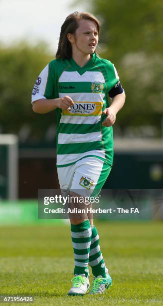 Ellie Curson of Yeovil Town Ladies in action during the WSL Spring Series Match between Yeovil Town Ladies and Liverpool Ladies at Huish Park on...