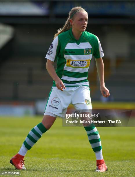 Helen Bleazard of Yeovil Town Ladies in action during the WSL Spring Series Match between Yeovil Town Ladies and Liverpool Ladies at Huish Park on...