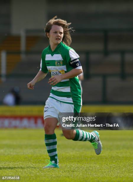 Ellie Curson of Yeovil Town Ladies in action during the WSL Spring Series Match between Yeovil Town Ladies and Liverpool Ladies at Huish Park on...